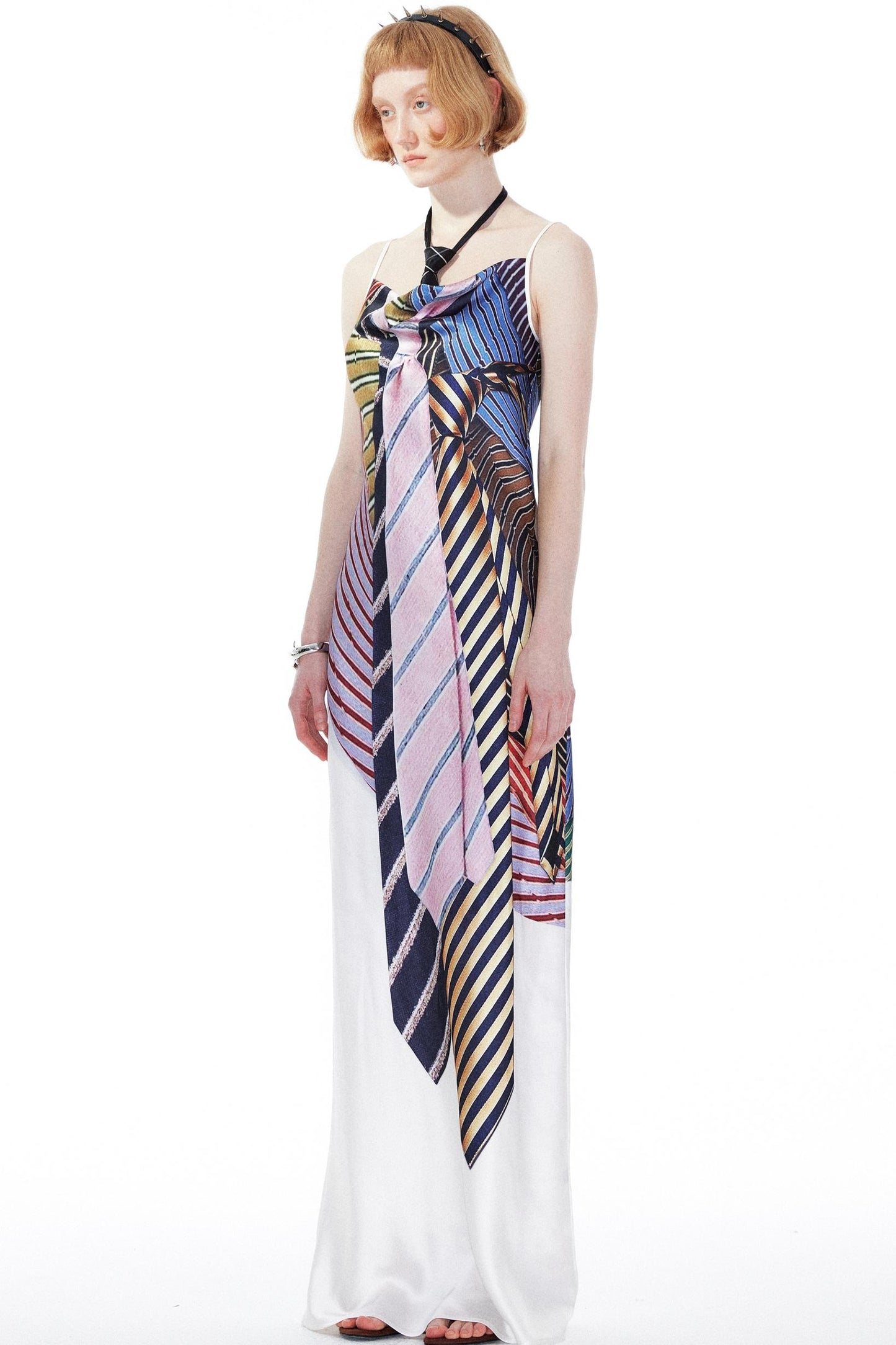 Printed Halter Swing Dress