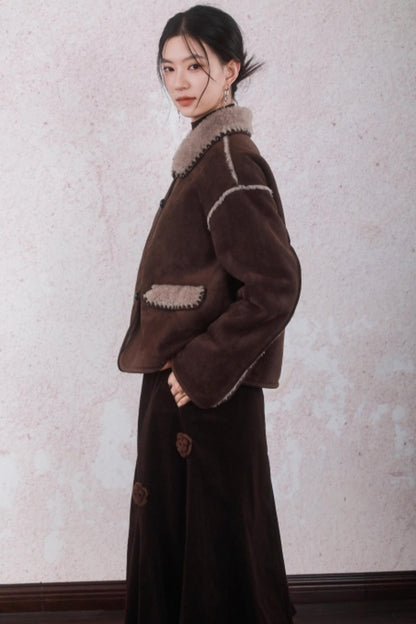 Brown Berry Plush Jacket