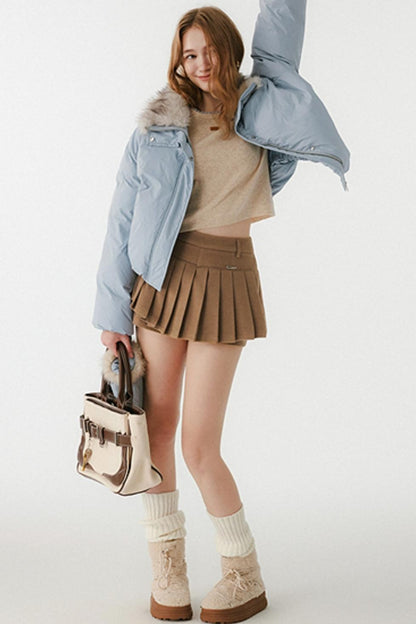 Uena Wool Blend Logo Top