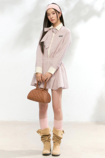 Autumn White Shirt Dress