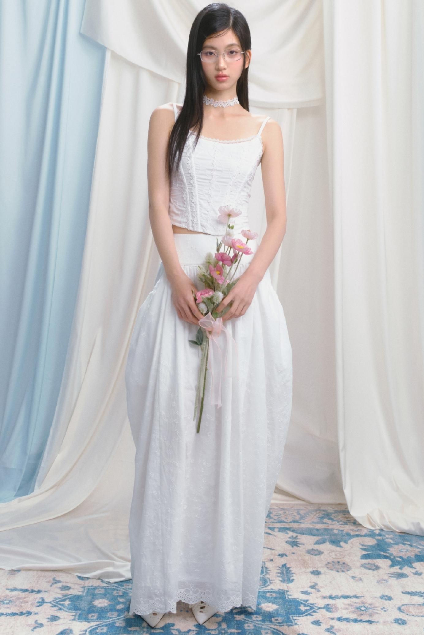 Dreamy White Lei Pod Skirt