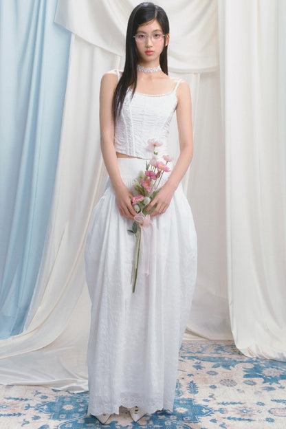 Dreamy White Lei Pod Skirt