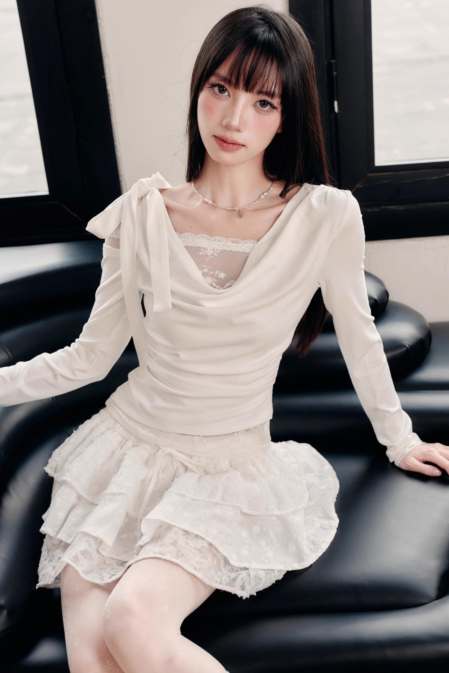 Pure Desire Lace Knit Top Set-Up