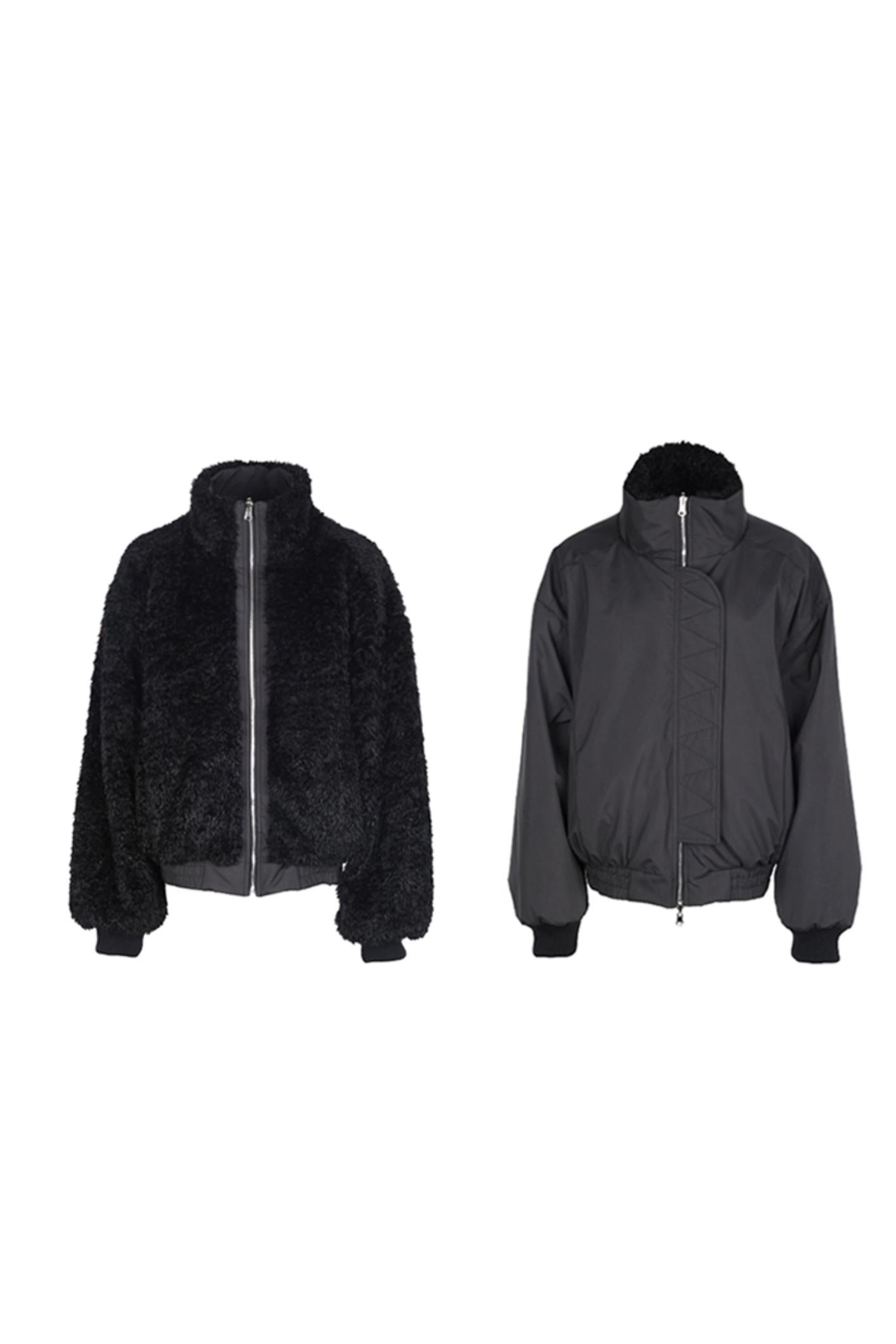 Reversible Wool Fur Jacket