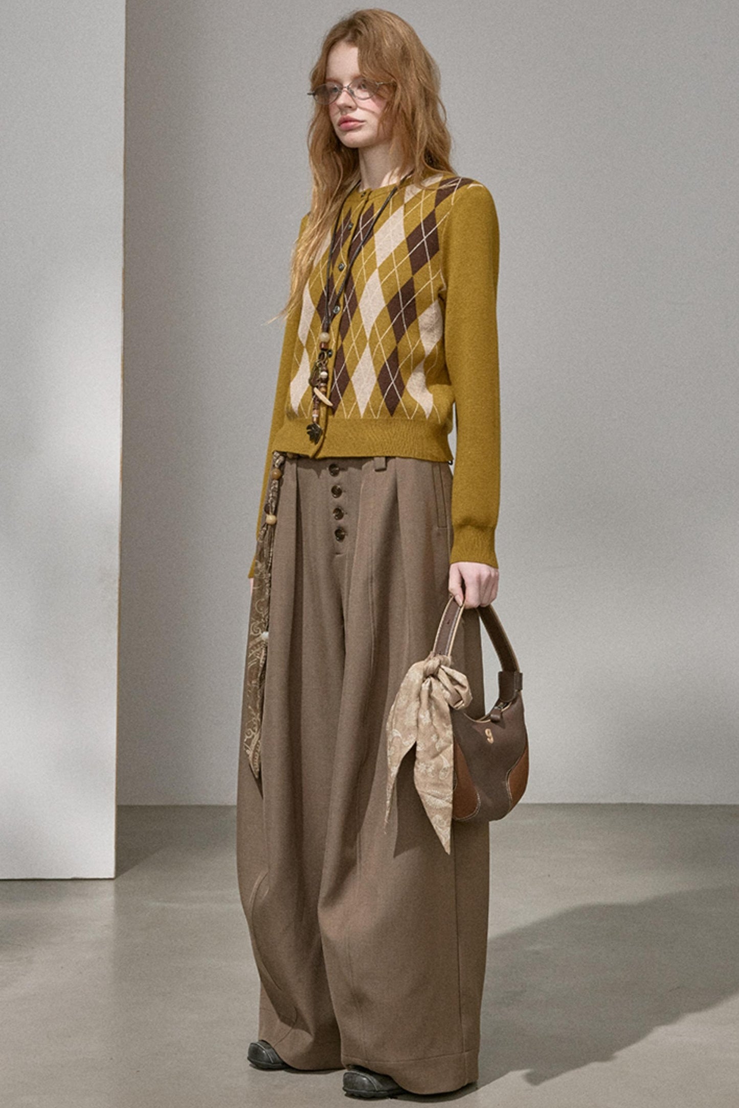 Retro Color-Blocked Knitted Top