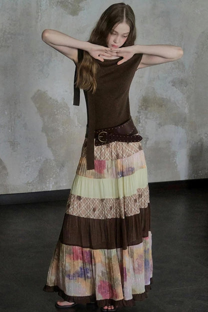 Bouguereau Art Color Block Skirt Set-Up