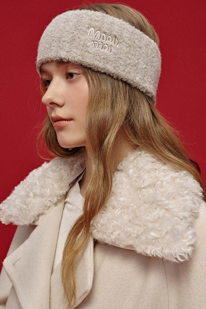 Letter Jacquard Wool Headband
