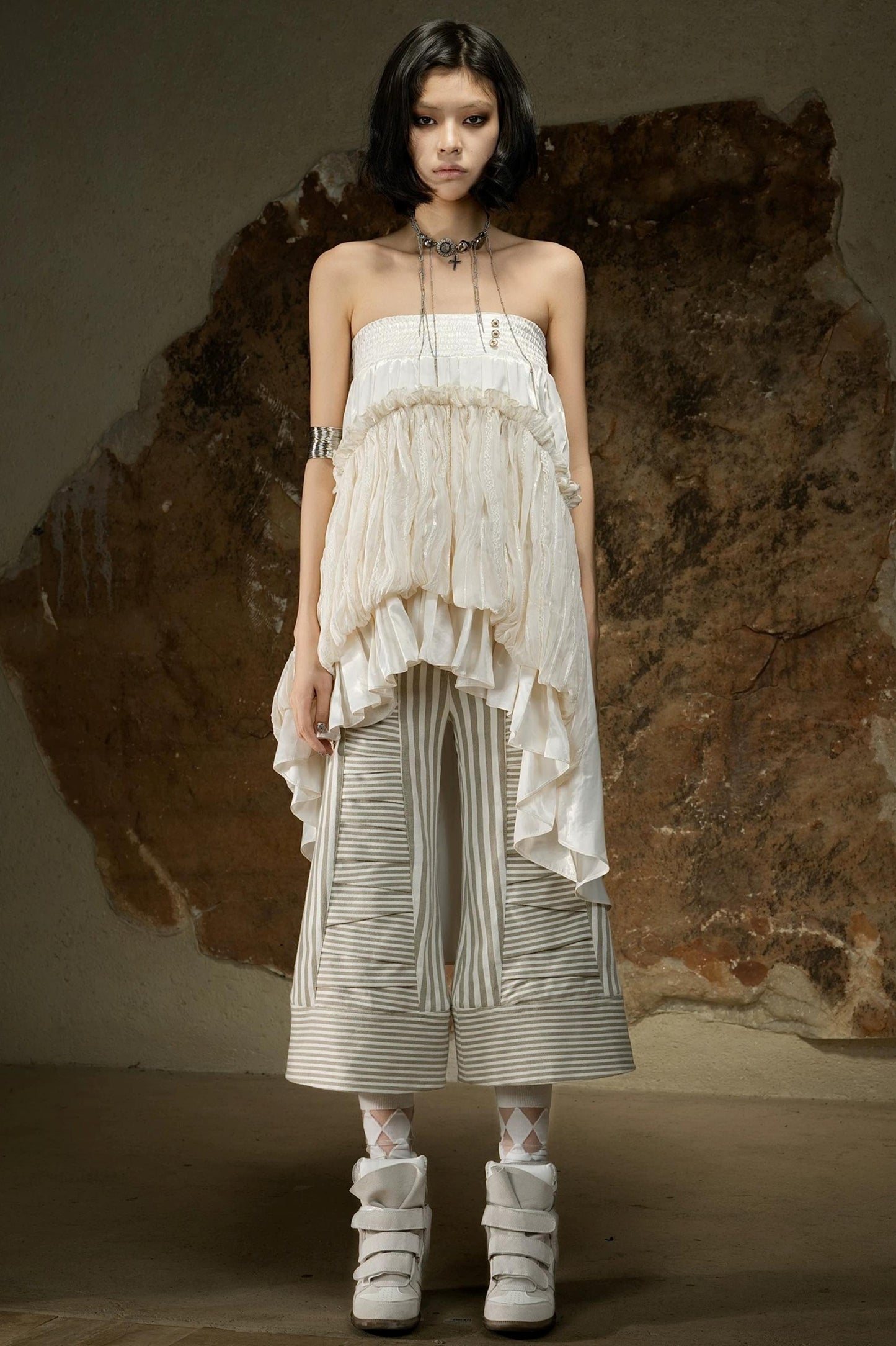 Asymmetrical Retro Tube Skirt