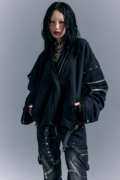 Vintage Oversized Bomber Jacket