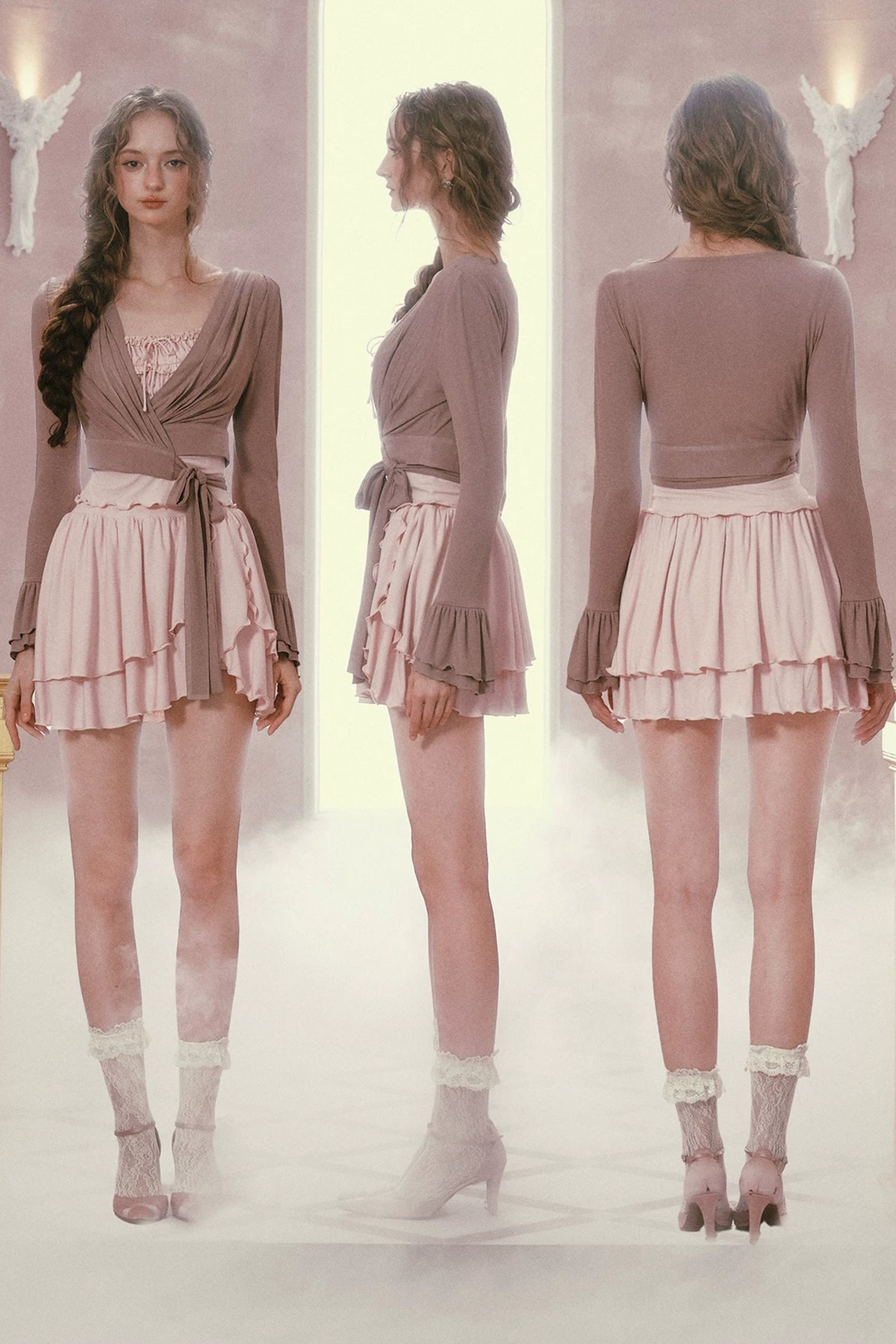 Ballet Knit Three-Piece Set-Up