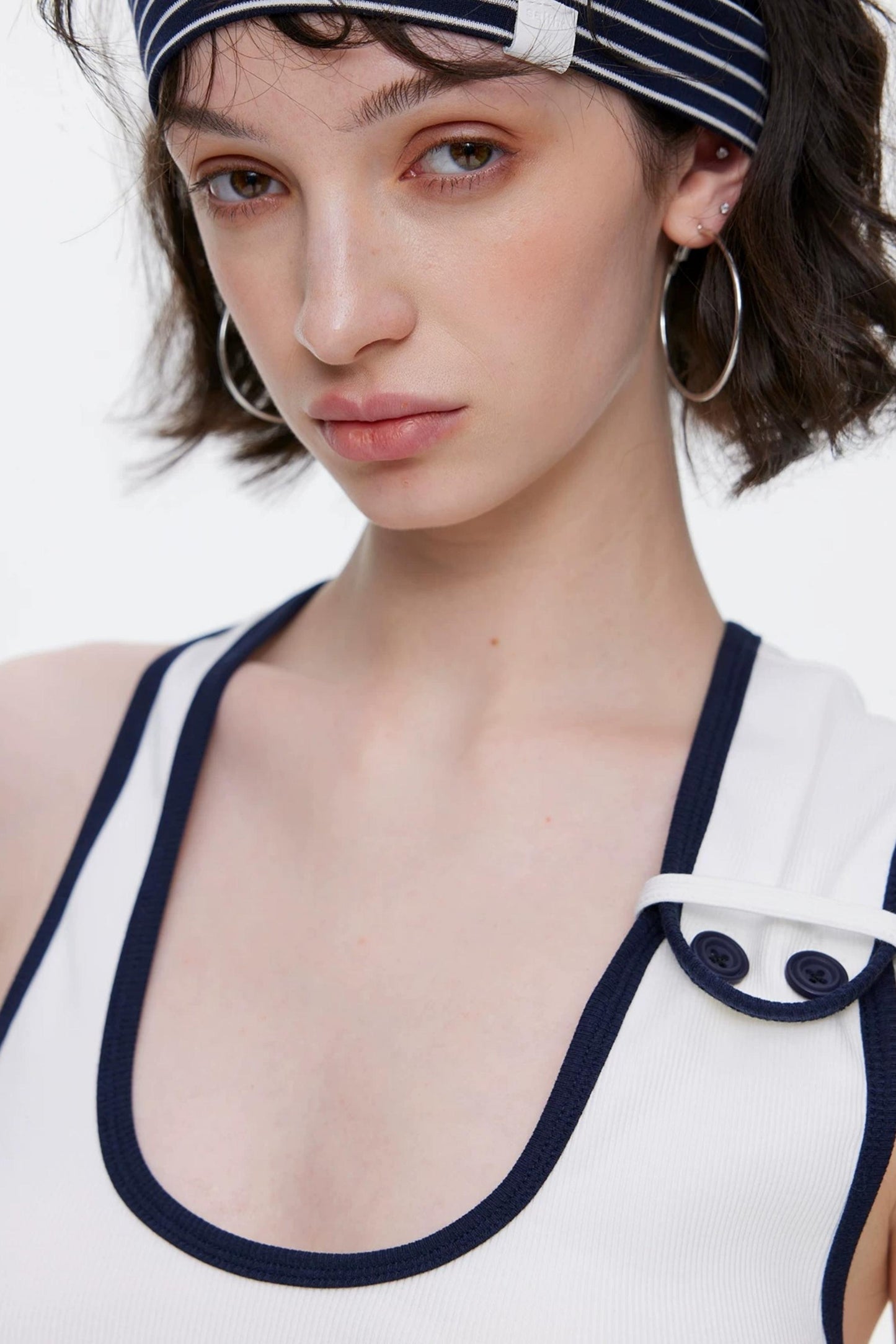 Asymmetrical Color-Blocking Tank Top