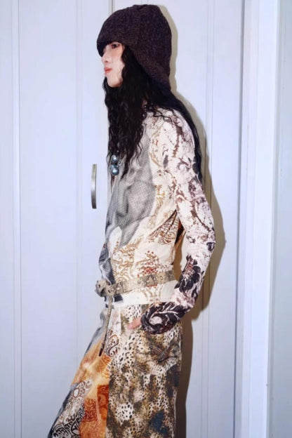 Autumn Niche Printed Sleeve Top