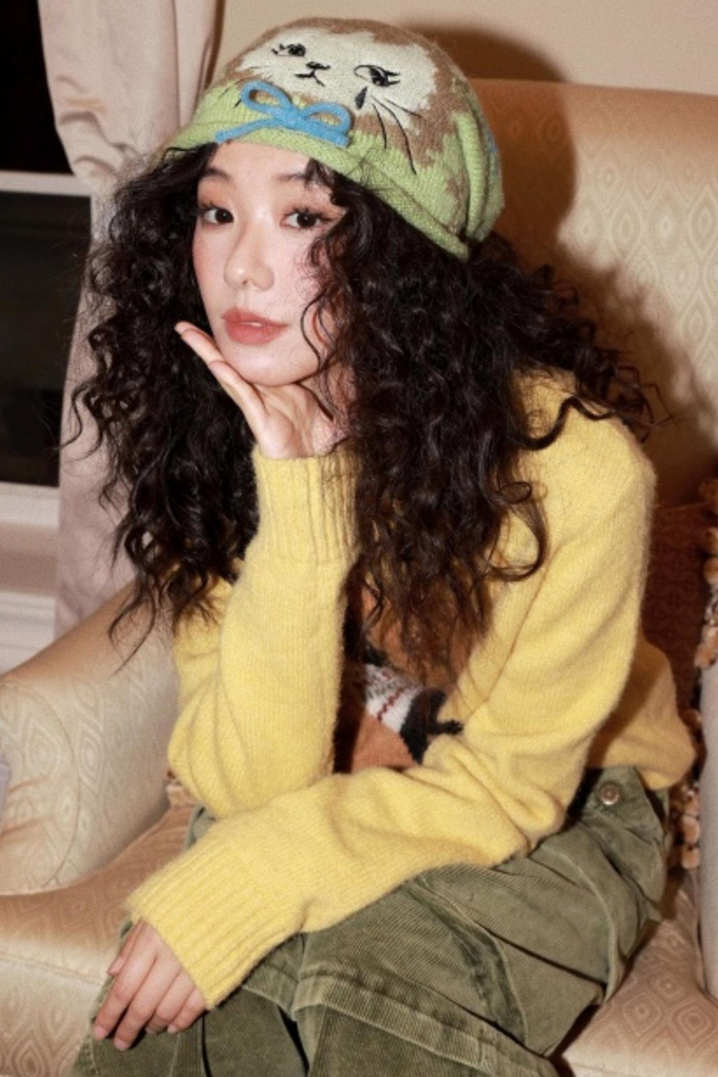 Knitted Cat Beanie Hat