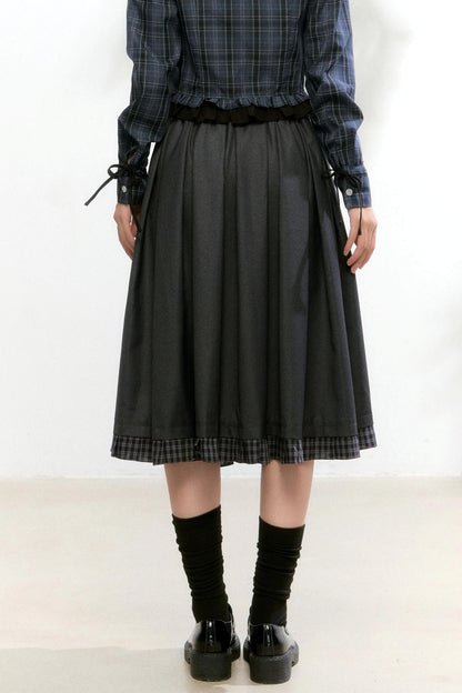 Autumn Pleated A-Line Skirt