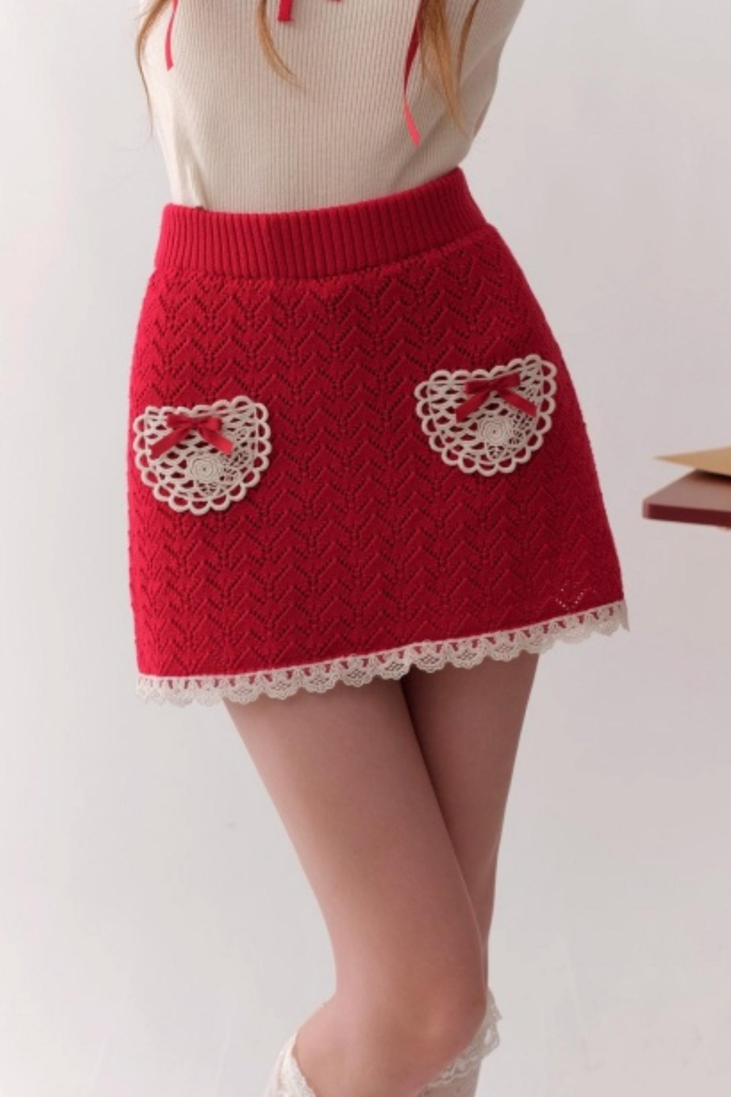 Lacemade Knit Sweater Skirt Set