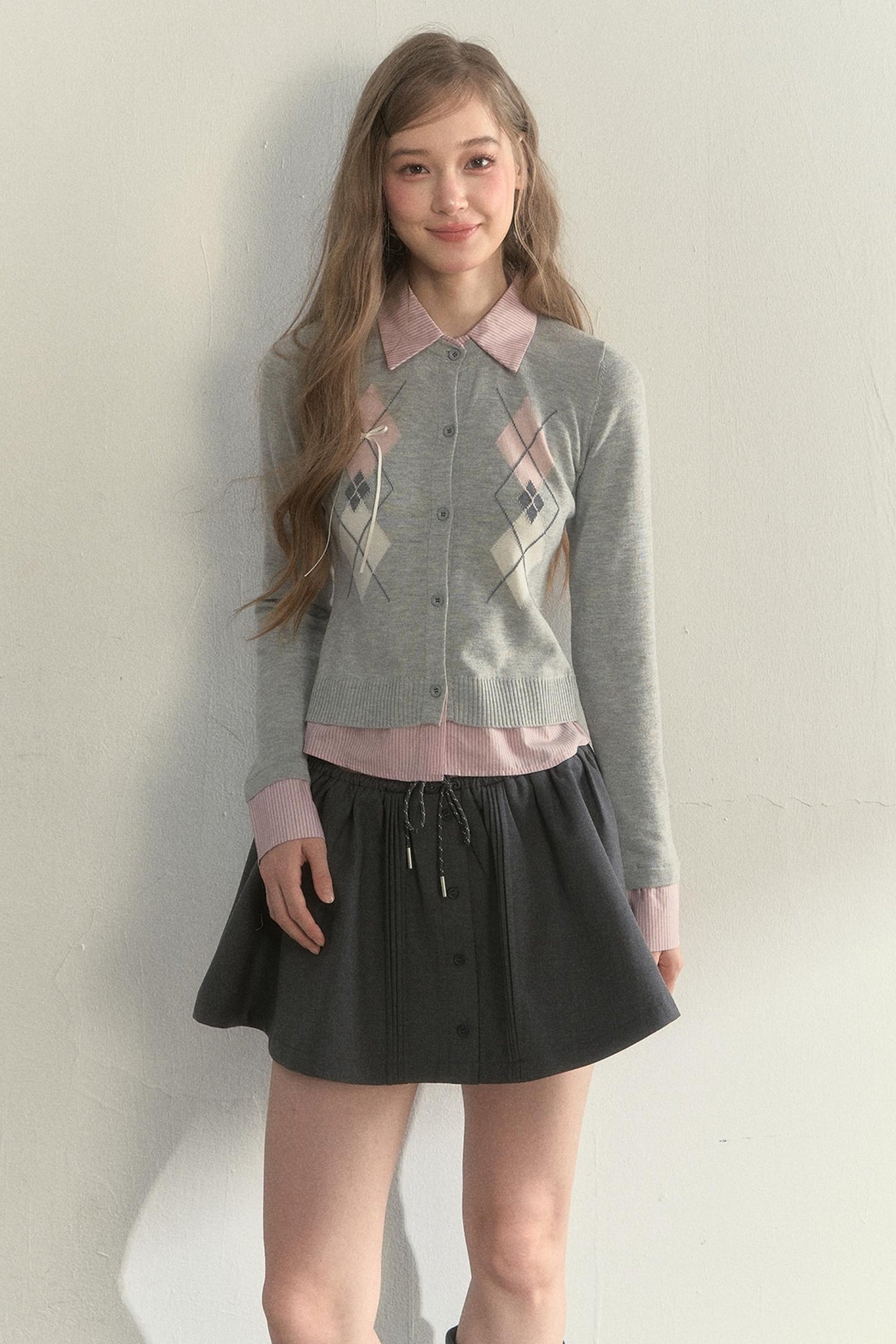 Vintage Rhombus Knit Sweater Top