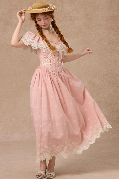 French Herringbone One-Shoulder Dress