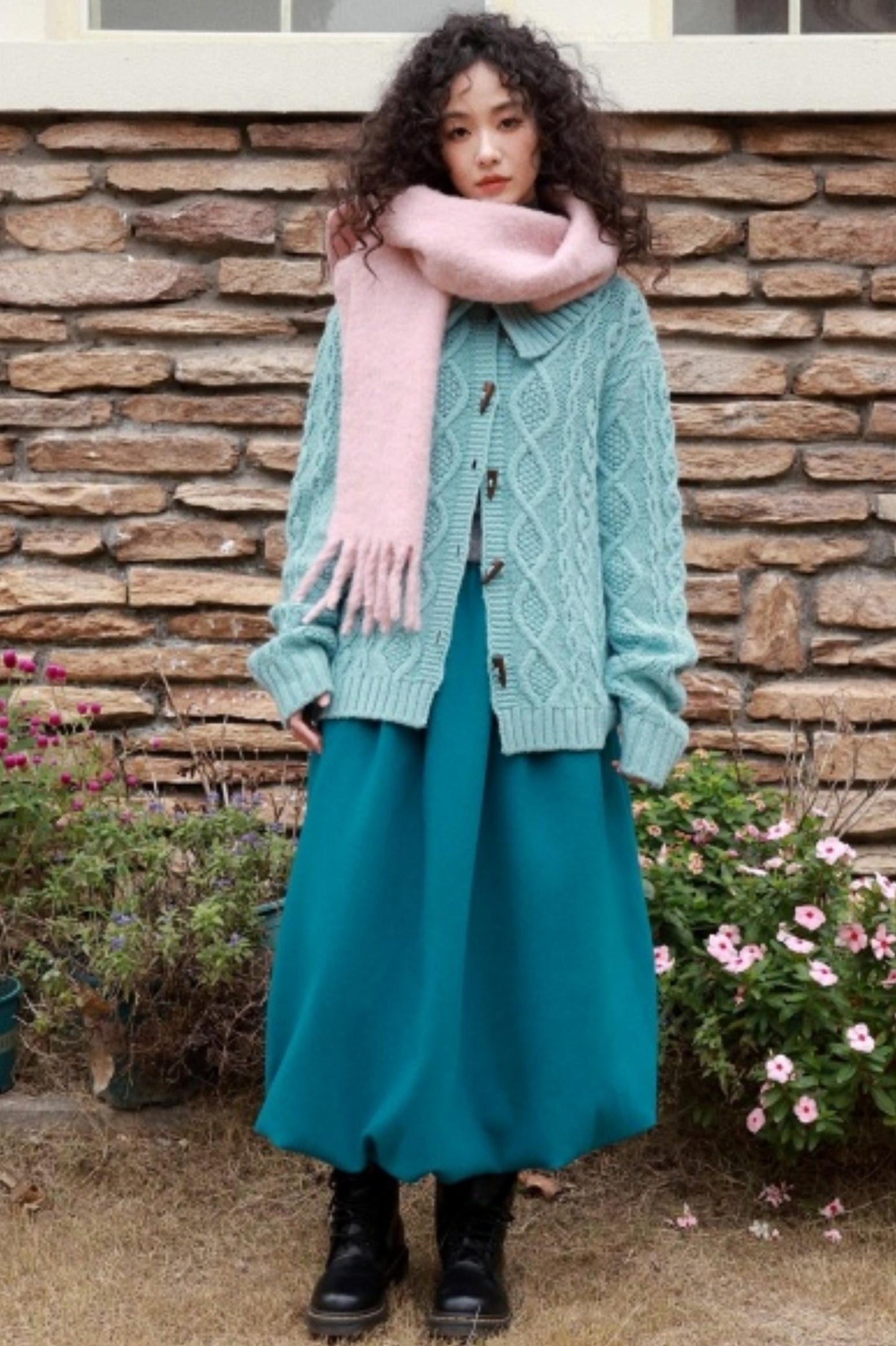 Velvet Knit Midi Skirt