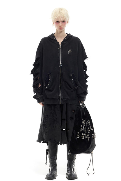 Moon Distressed Shorts