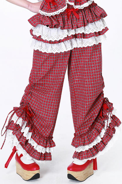 Lolita Style Plaid Long Pants