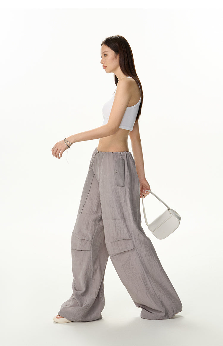 Pocket Design Wide Loose Pants