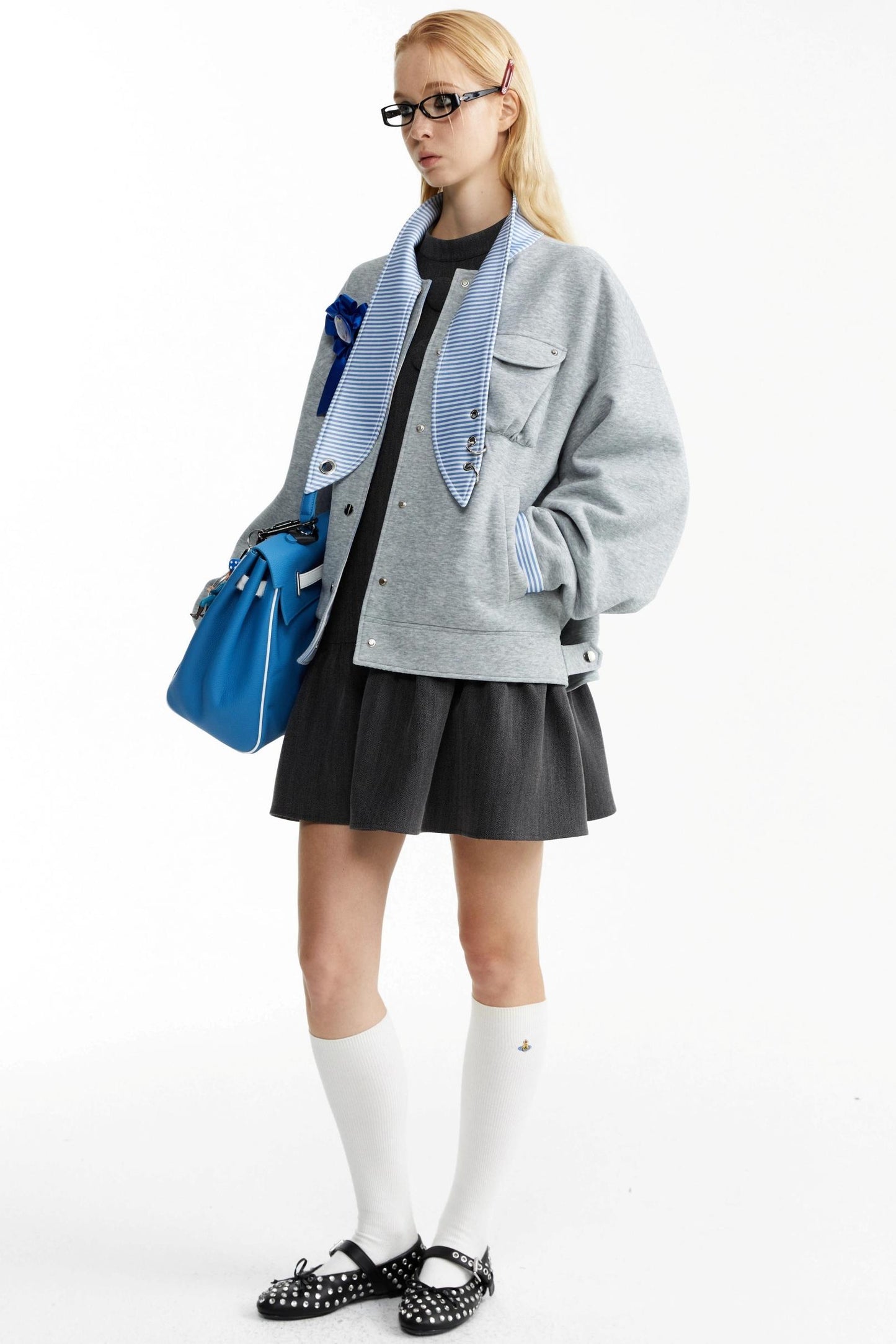 Rabbit Collar Sweatshirt Jacket