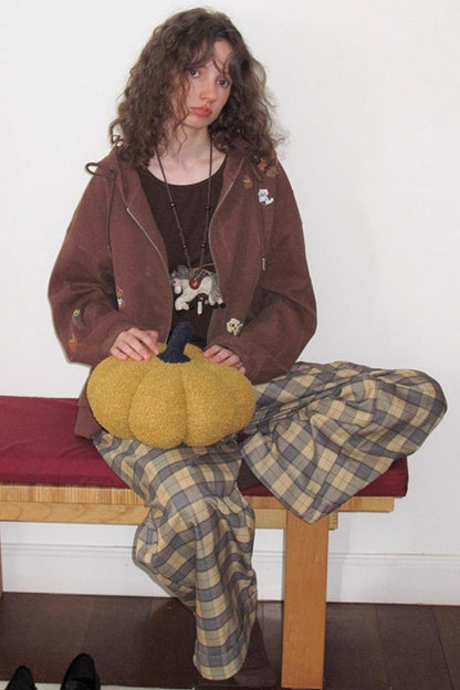 Ceramic Worn Craft Hooded Sweatshirt Coat