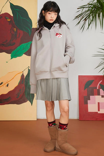 Retro Pixel Apple Hooded Top