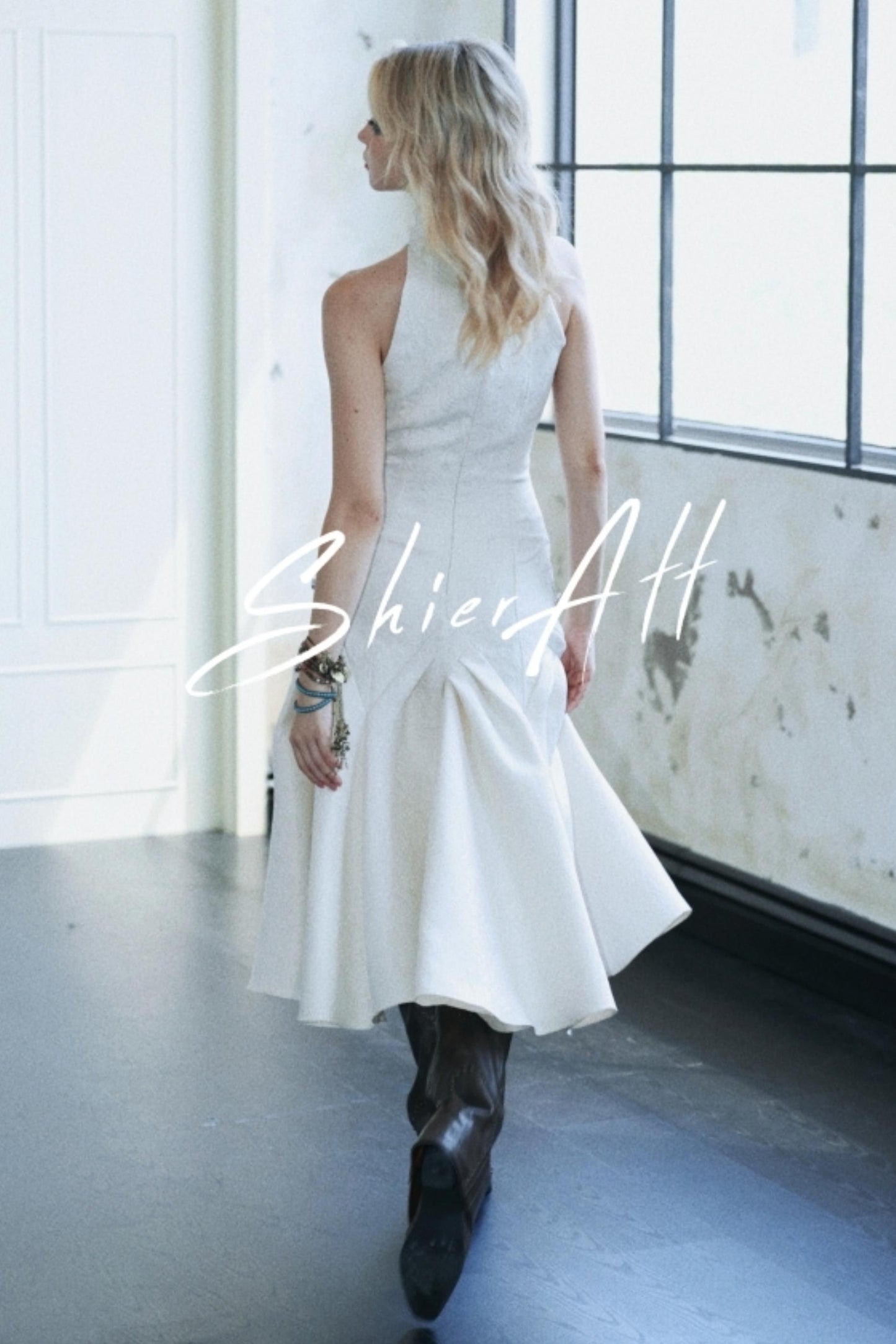 Stand-Up Collar Dress