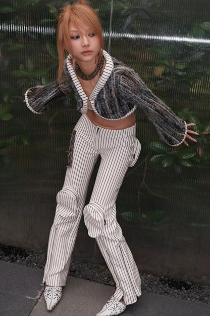 Boho Furry Cotton Cardigan Top