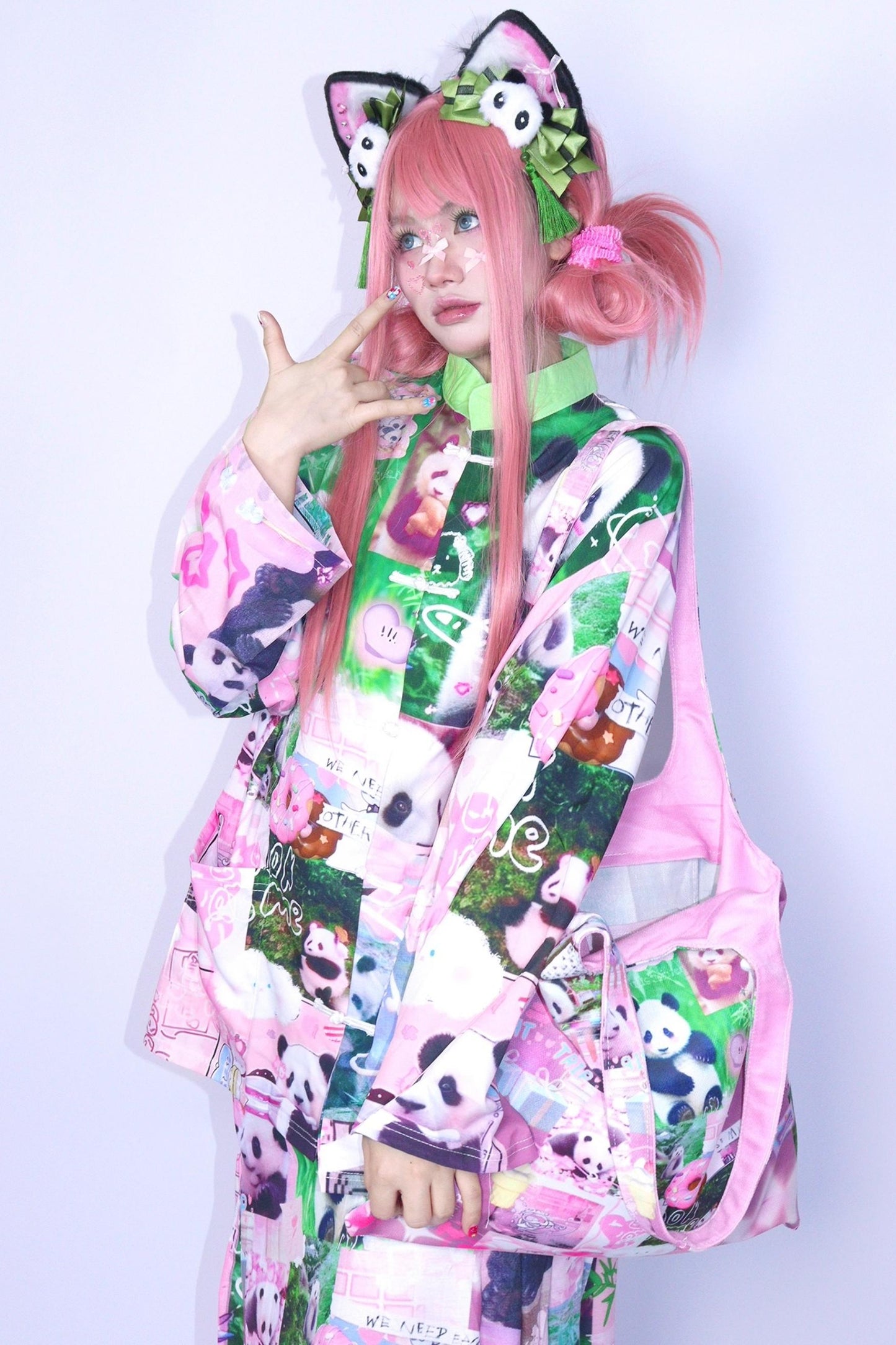 Panda Collage Printed Tang Top