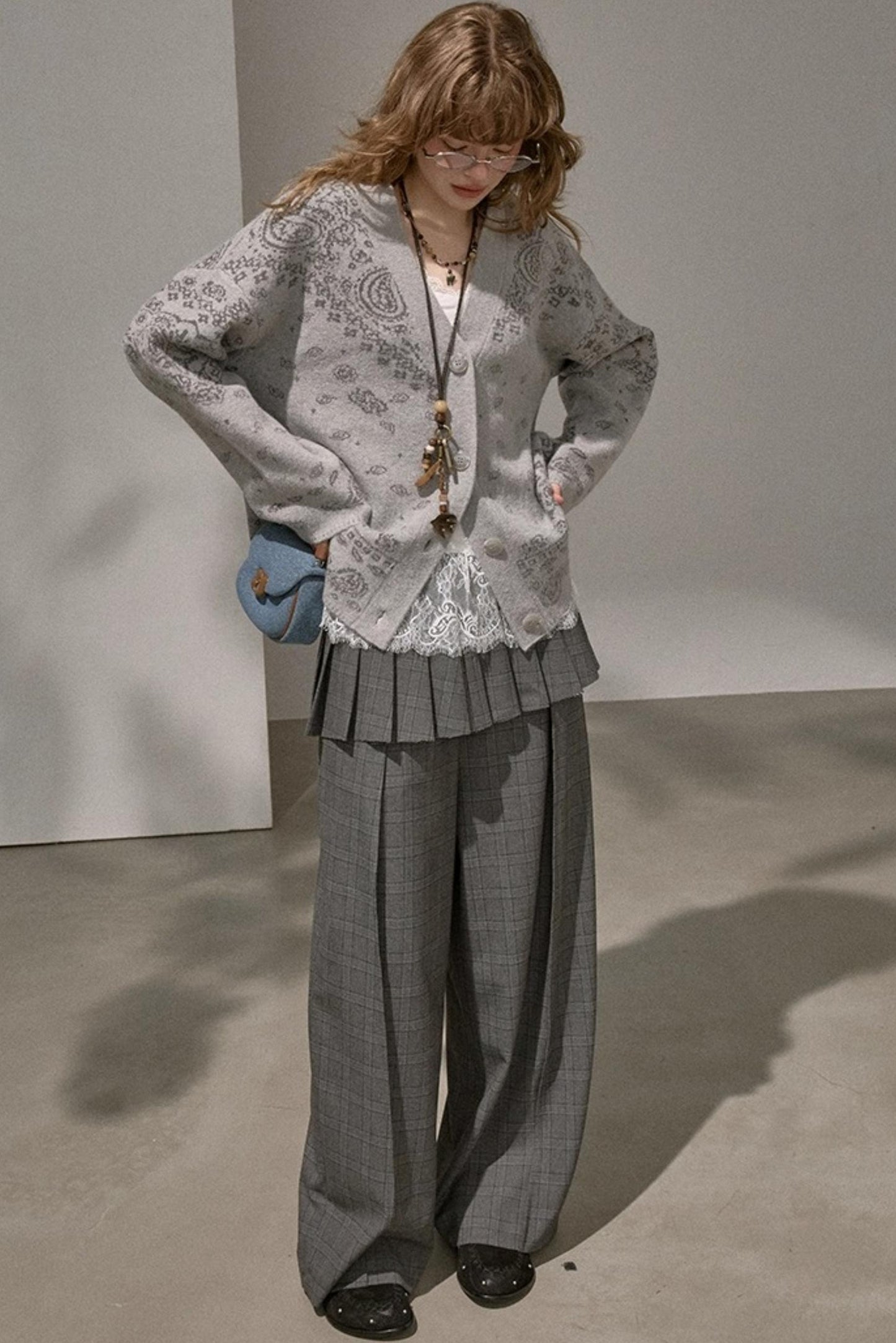 Premium V-Neck Knit Cardigan