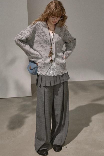 Premium V-Neck Knit Cardigan