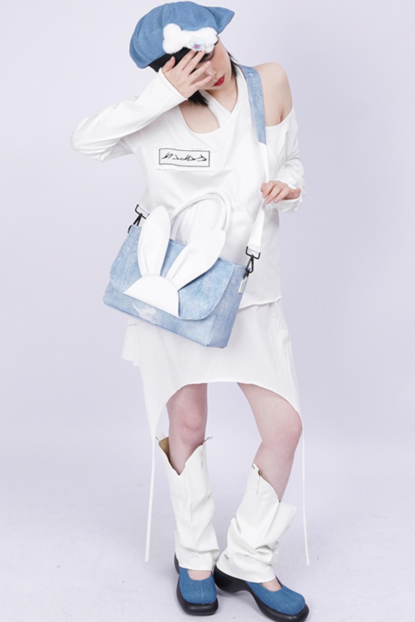 Denim Rabbit Tote Bag