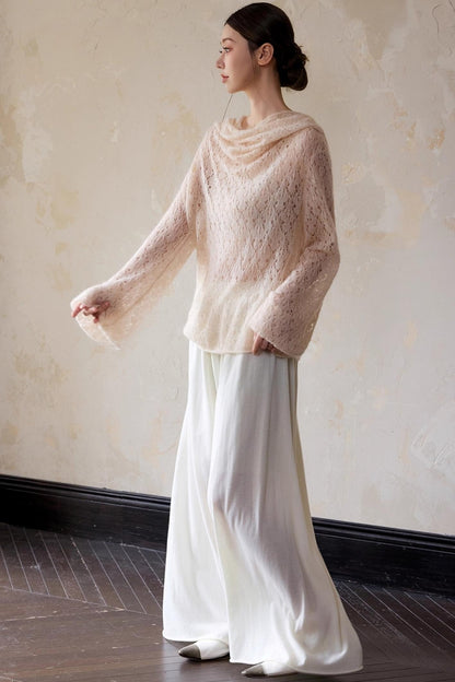 Casual Drape Wide-Leg Pants