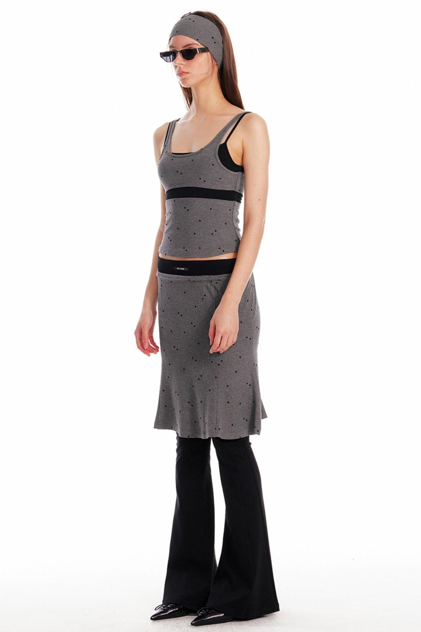 Summer Knit Suspender Skirt Set-Up