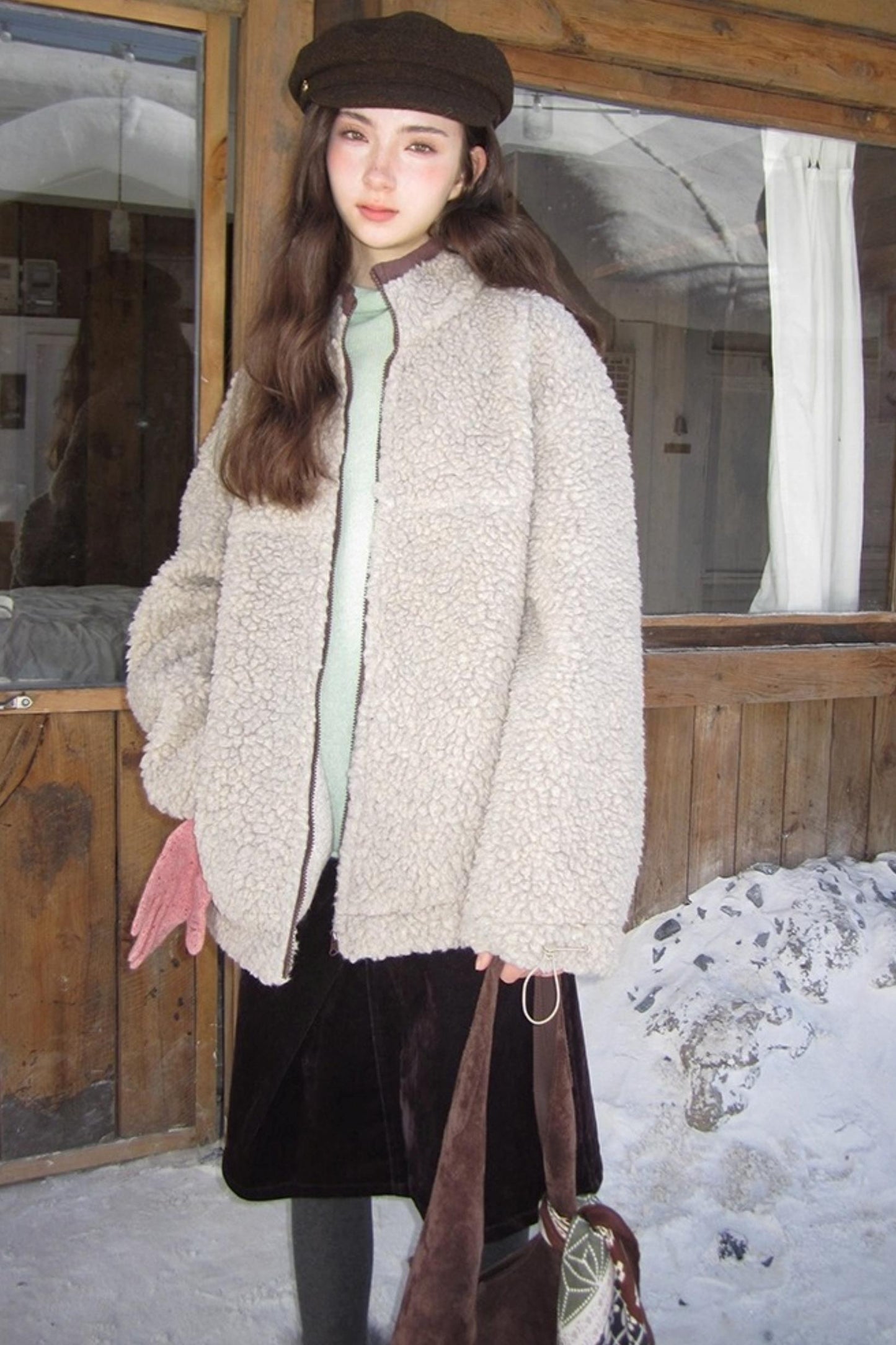 Vintage Dark Purple Velvet Skirt