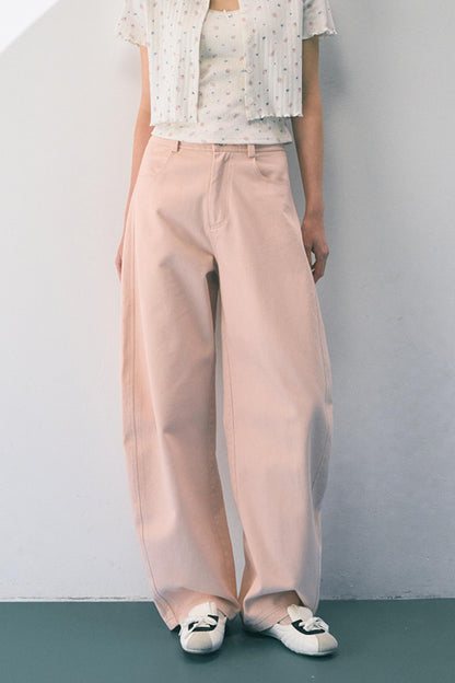 Pink Straight Leg Trousers