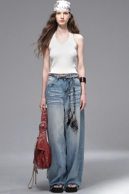 Classic Ripped Denim Jeans