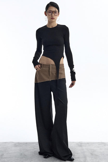 Diagonal Ribbon Asymmetrical Top