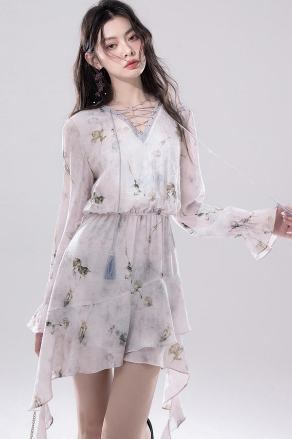 Misty V-Neck Tie Dress