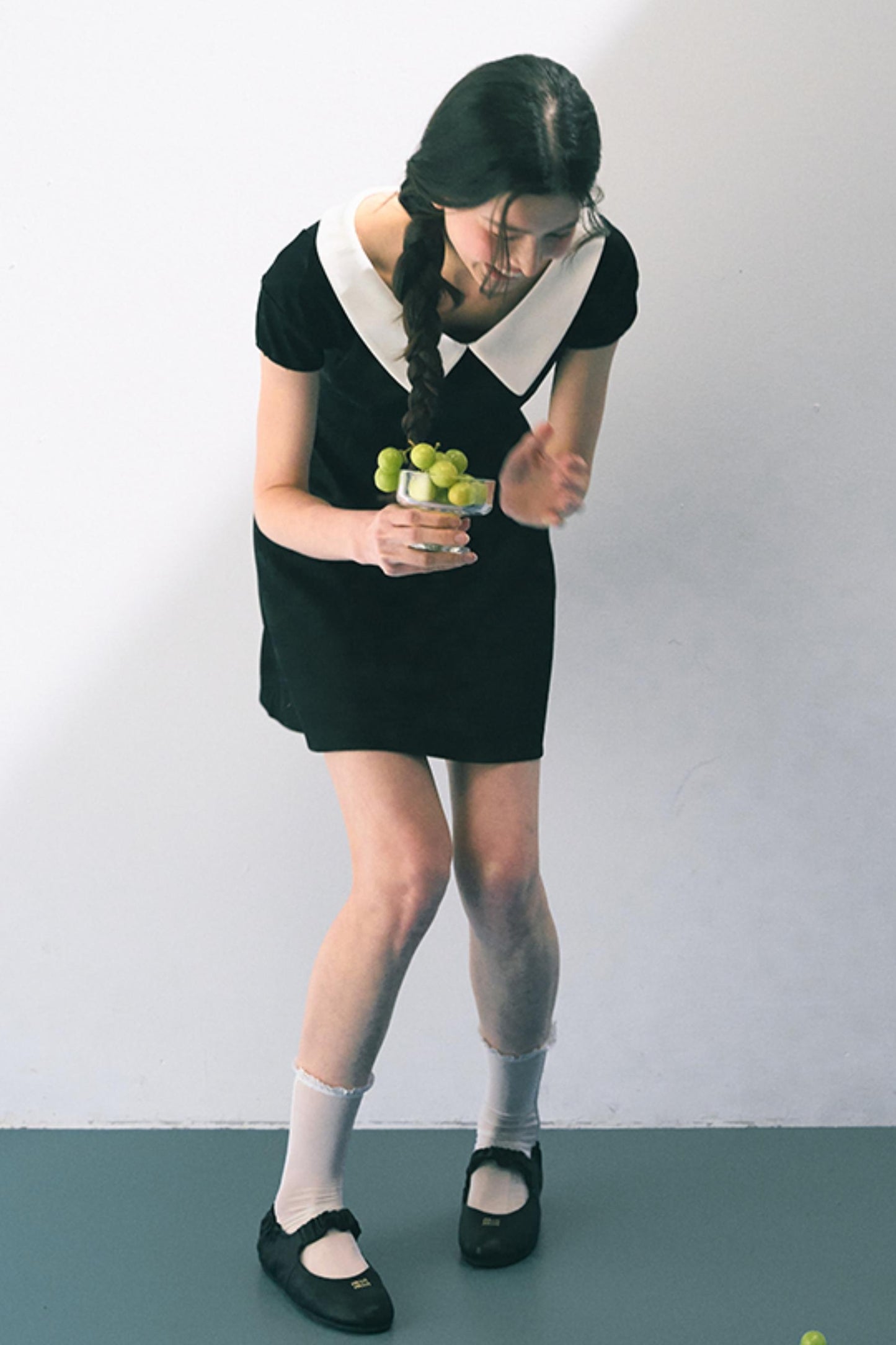 Vintage Doll Collar Midi Dress