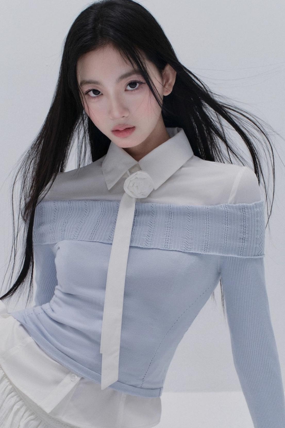 Slimming Knit One-Shoulder Top