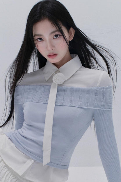 Slimming Knit One-Shoulder Top