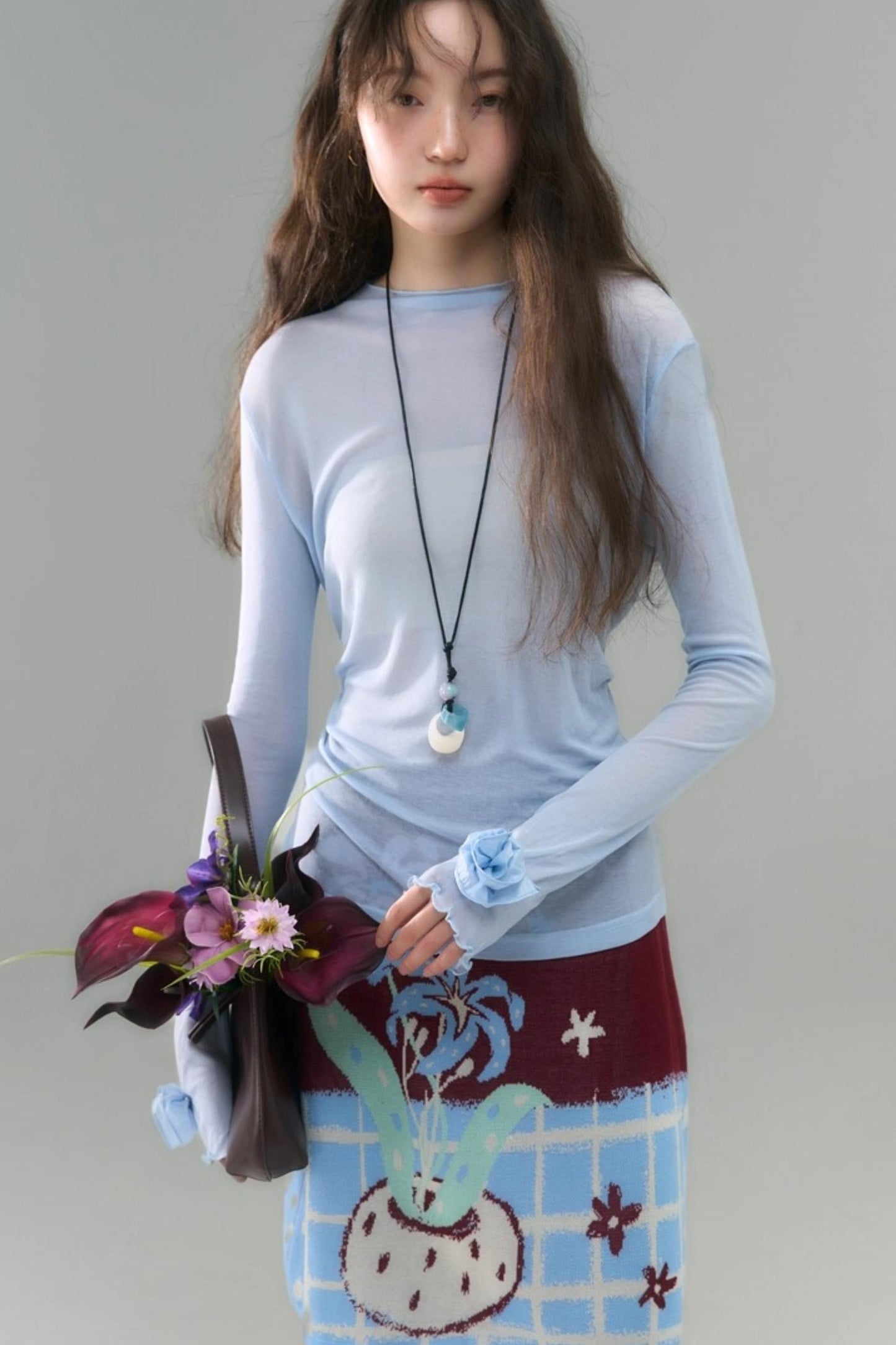 Original Lily Jacquard Tencel Vest Skirt Set-Up