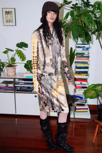 Autumn Niche Printed Sleeve Top