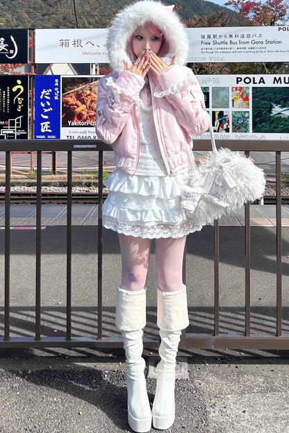 Detachable Hat Punk Jacket