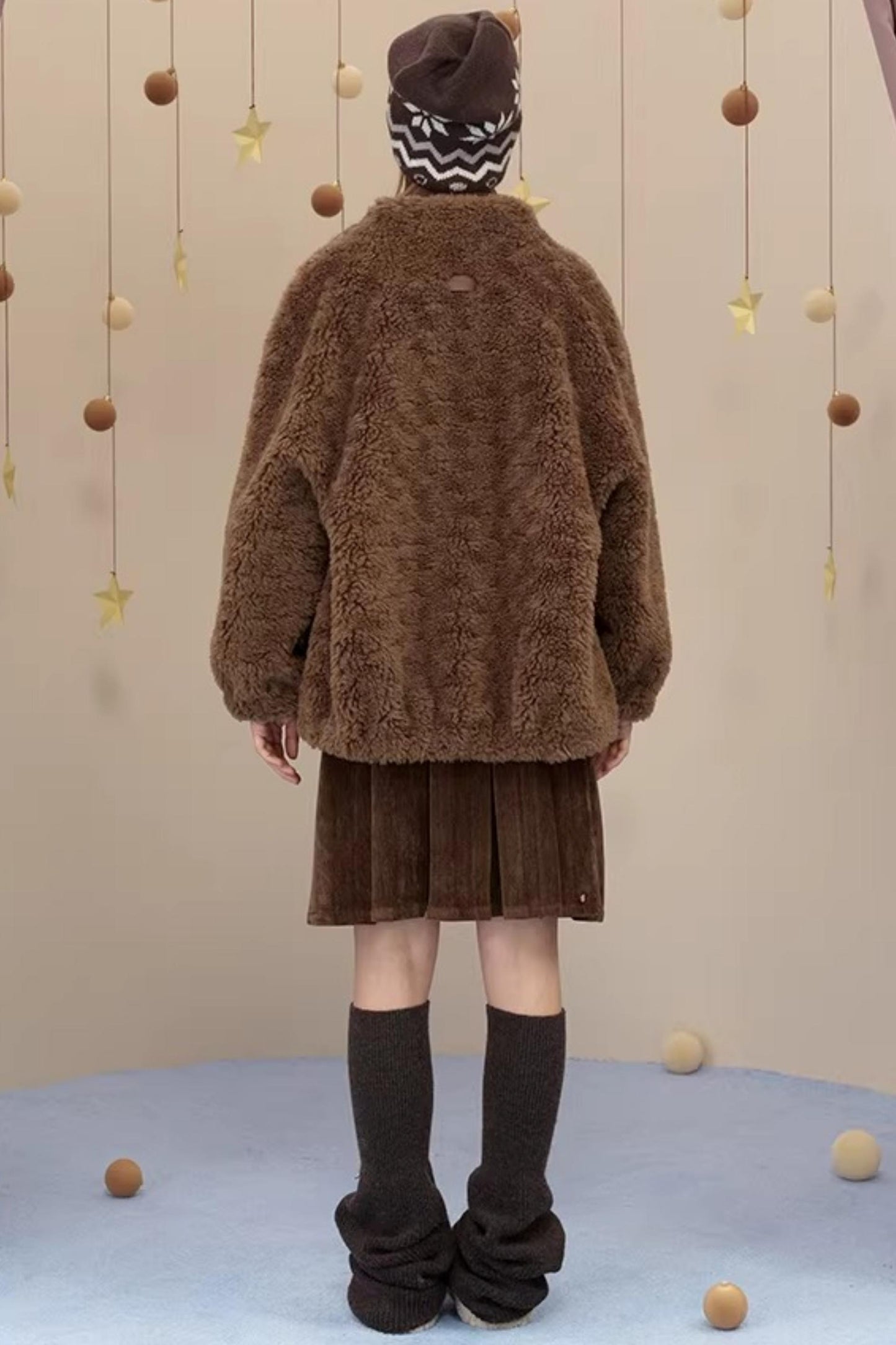 Wool Blend Button Sock Cover