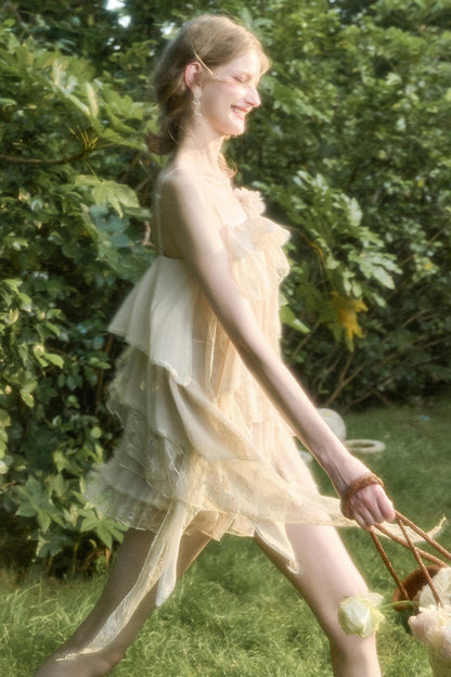 Soft Lace Top With Skirt Set-Up