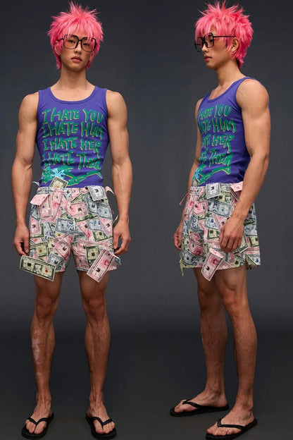 Money Printed Cargo Pants